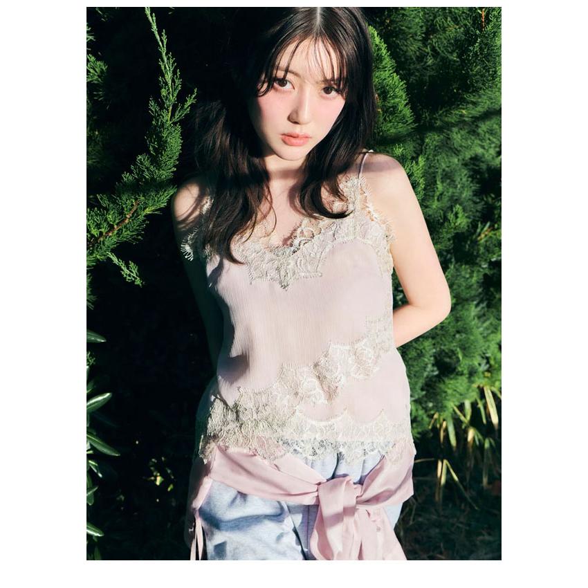 SNIDEL（スナイデル） トップス 26春夏 レーストリムシフォン