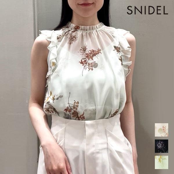 SNIDEL（スナイデル） トップス 26春夏 フラワープリントノースリ