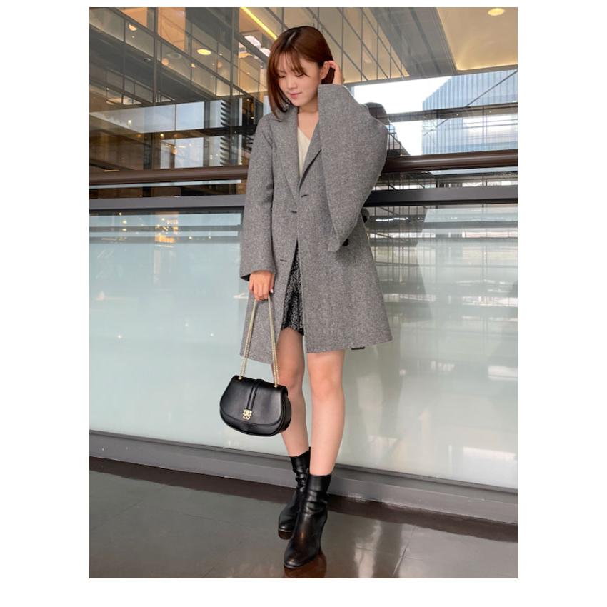 SNIDEL リバーフレアコート ブラック SNIDEL（スナイデル）の「リバーフレアコート（その他アウター