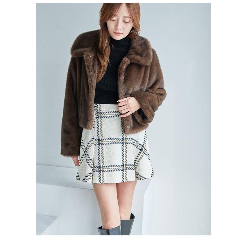 SNIDEL ブラウン ファーショートコート 新品タグ付き ファーショートコート（チェスターコート）｜SNIDEL（スナイデル）の