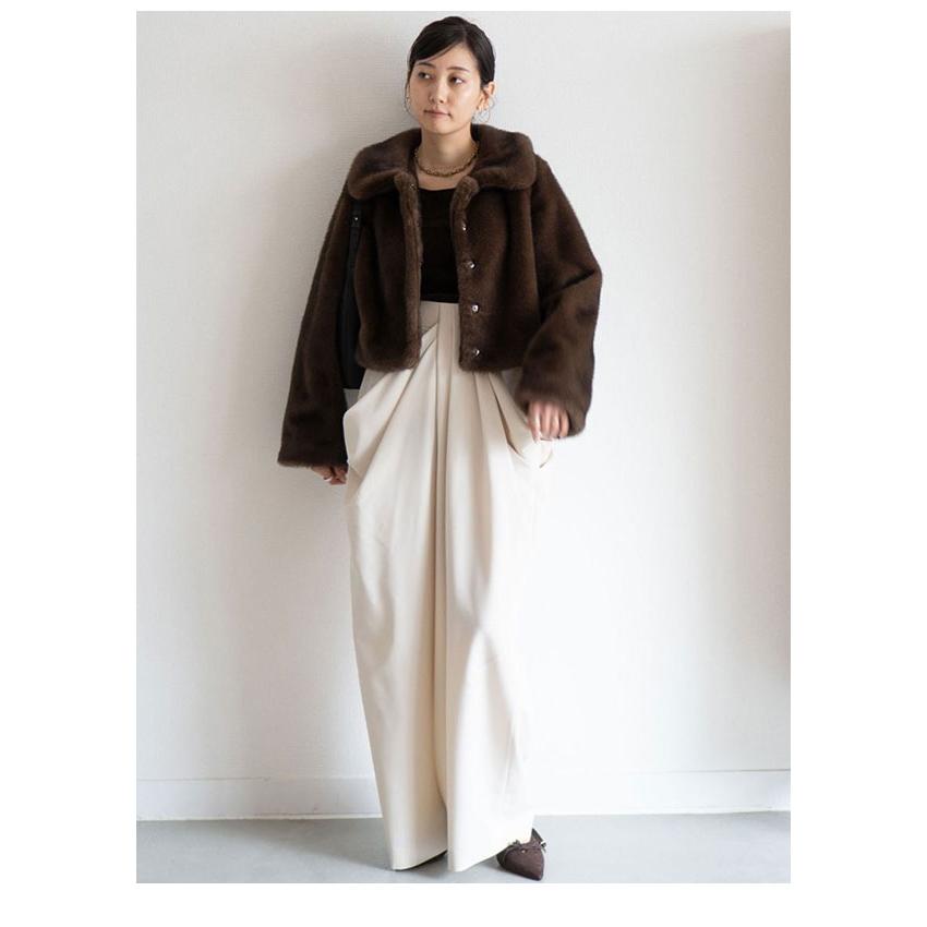 SNIDEL 新作10%OFF スナイデル アウター 25秋冬 ステンカラーショート