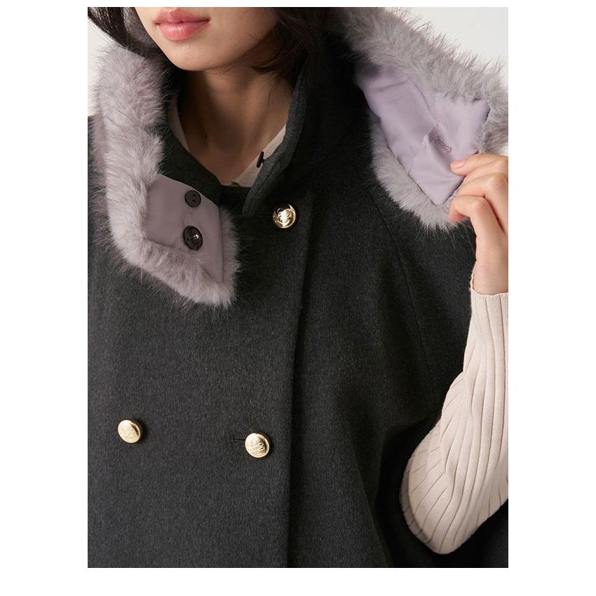 SNIDEL（スナイデル） アウター 26秋冬 ショートケープコート ファー