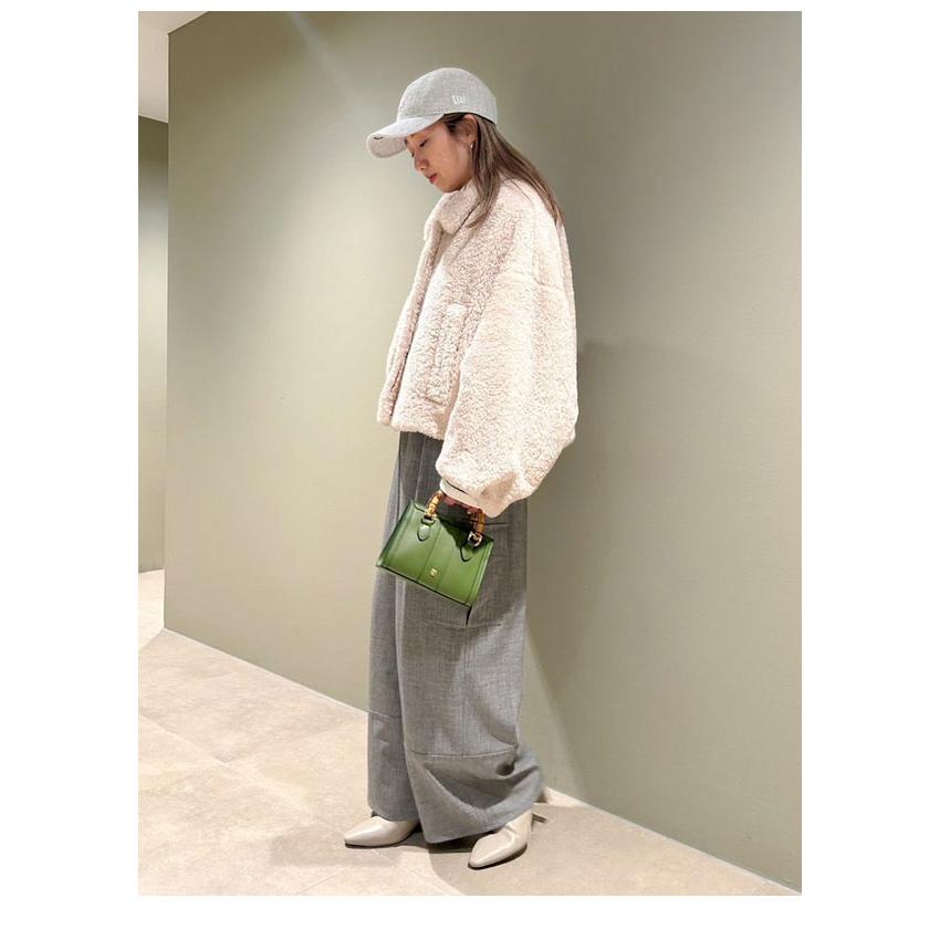 SNIDEL Sustainable 23秋冬 ボアショートコート アイボリー
