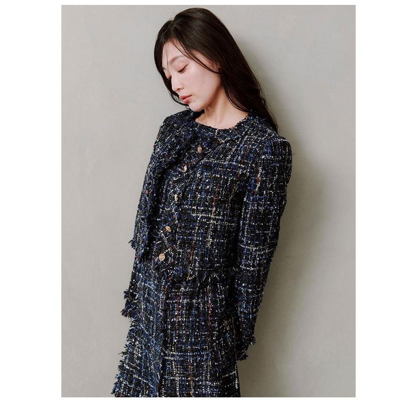 SNIDEL 新作10%OFF スナイデル アウター 25秋冬 ツイード