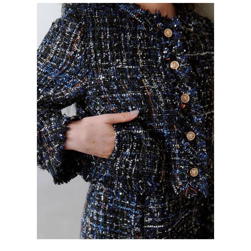 SNIDEL 新作10%OFF スナイデル アウター 25秋冬 ツイード