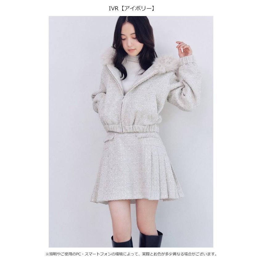 SNIDEL（スナイデル） アウター 25秋冬 ファー付きツイードブルゾン