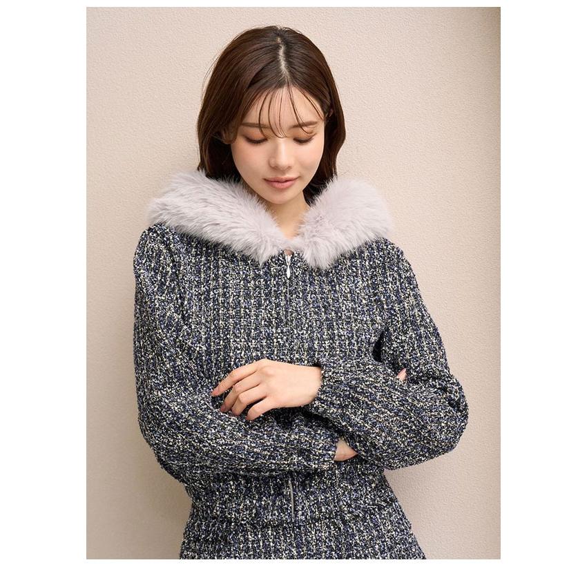 SNIDEL（スナイデル） SALE30%OFF アウター ファー付きツイード
