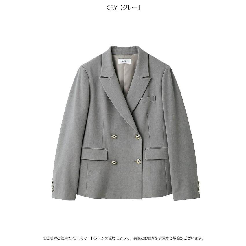 【新品未使用】SNIDEL ステンカラーメタルボタンジャケット グレー SNIDEL（スナイデル） 新作10%OFF アウター 26春夏 Sustainableダブル