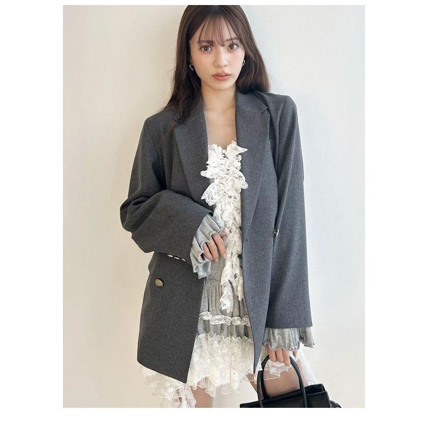 【SNIDEL】ネイビー ダブルブレストジャケット SNIDEL（スナイデル）の「Sustainableダブルブレストジャケット