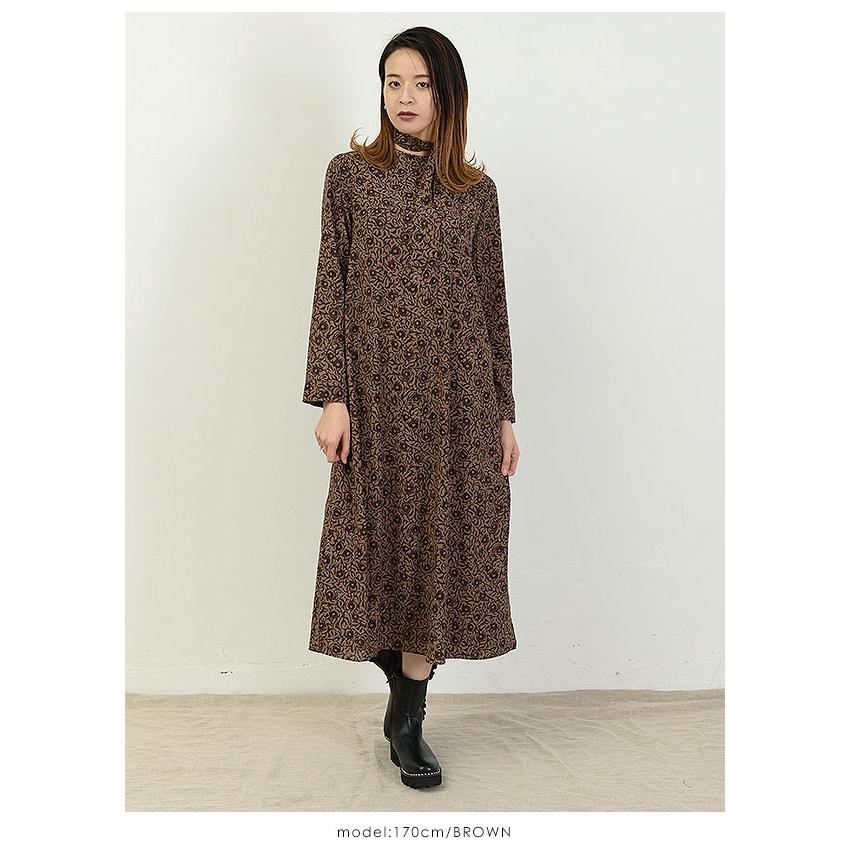 Sale スナイデル Snidel 19秋冬 バリエーションiラインワンピース レディース ワンピース ロング丈 長袖 クルーネック Iライン エレガント プリント Swfo バッグ ワンピースのダブルハート 通販 Yahoo ショッピング