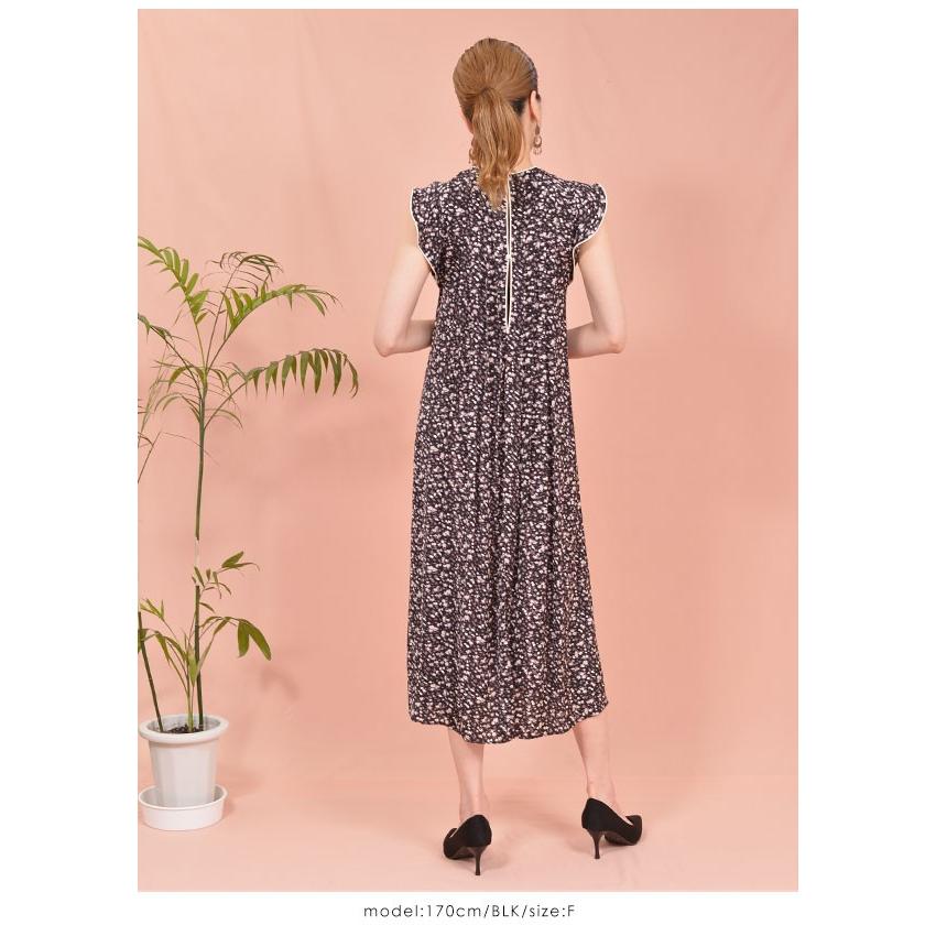 スナイデル Snidel 春夏 ランダムドットワンピース レディース ワンピース ロング丈 マキシ丈 ノースリーブ Aライン 花柄 ドット オケージョン Swfo1041 バッグ ワンピースのダブルハート 通販 Yahoo ショッピング