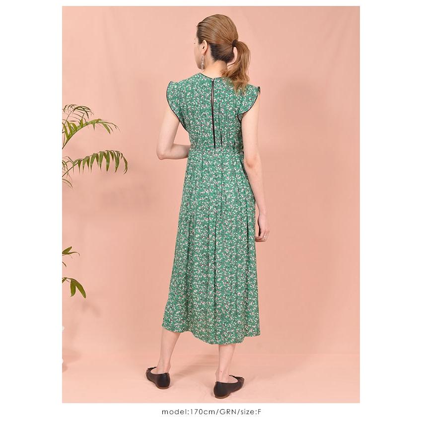 スナイデル Snidel 春夏 ランダムドットワンピース レディース ワンピース ロング丈 マキシ丈 ノースリーブ Aライン 花柄 ドット オケージョン Swfo1041 バッグ ワンピースのダブルハート 通販 Yahoo ショッピング