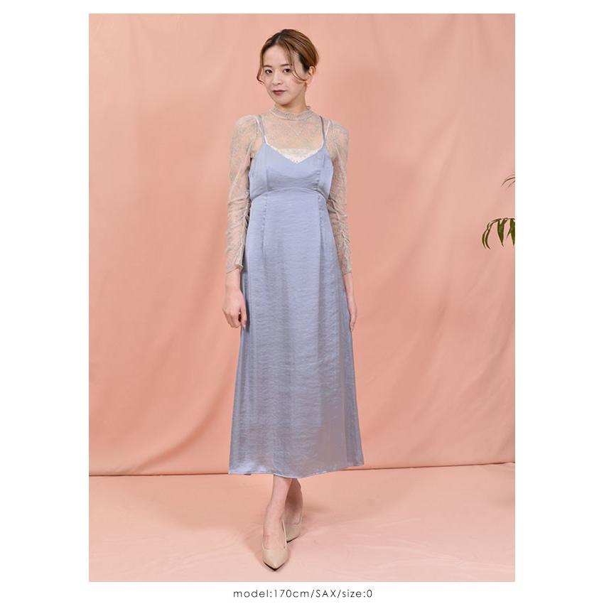 スナイデル Snidel 春夏 サテンキャミレイヤードワンピース レディース ワンピース ロング丈 ロングワンピース ノースリーブ Vネック サテン Swfo1164 バッグ ワンピースのダブルハート 通販 Yahoo ショッピング