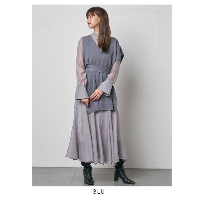 即納 スナイデル Snidel 冬アイテム ベストセットシアーワンピース レディース ワンピース ロング丈 ニットベスト レイヤード シアー シンプル 透け感 Swfo5028 バッグ ワンピースのダブルハート 通販 Yahoo ショッピング