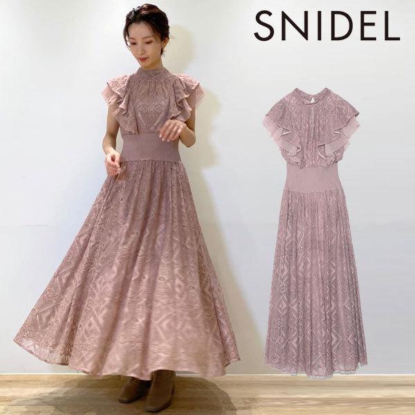 在庫処分セール Sale スナイデル Snidel 21秋冬 ウエストリブレースワンピース レディース ワンピース ドレス ロング丈 ノースリーブ 半袖 レース シアー 結婚式 魅力的な Www Ticsart Com