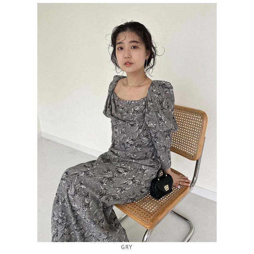 SALE スナイデル SNIDEL 23秋冬 ドレープタイトレーヨンプリントワンピース ドレス ロング丈 長袖 swfo234116 5cm スナイデル SNIDEL ドレープタイトレーヨンプリントワンピース swfo234116