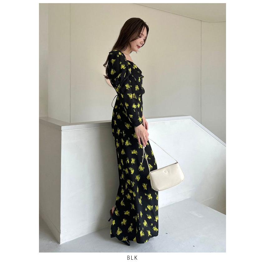 SALE スナイデル SNIDEL 23秋冬 ドレープタイトレーヨンプリントワンピース ドレス ロング丈 長袖 swfo234116 5cm スナイデル SNIDEL ドレープタイトレーヨンプリントワンピース swfo234116