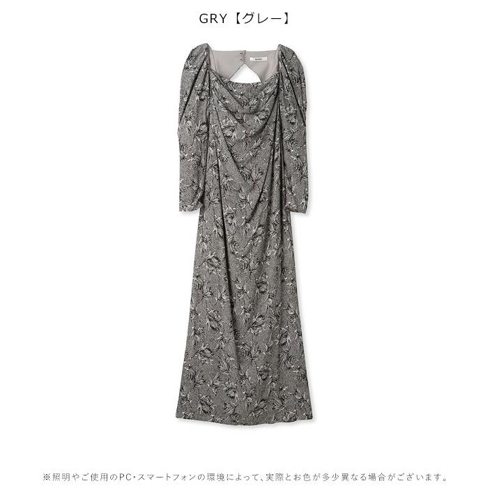 SALE スナイデル SNIDEL 23秋冬 ドレープタイトレーヨンプリントワンピース ドレス ロング丈 長袖 swfo234116 5cm スナイデル SNIDEL ドレープタイトレーヨンプリントワンピース swfo234116