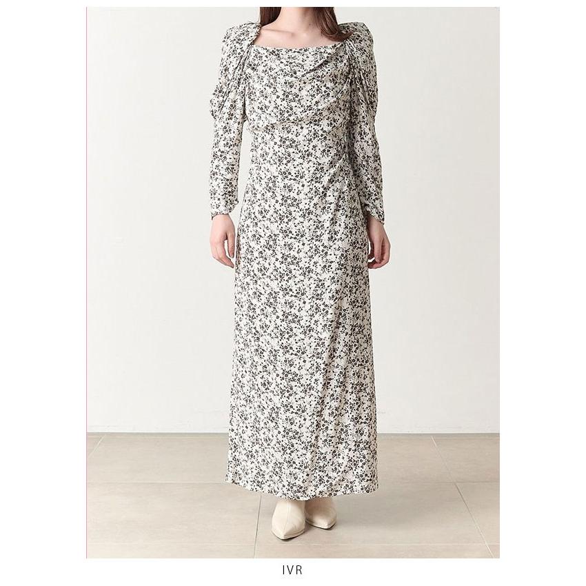 SALE スナイデル SNIDEL 23秋冬 ドレープタイトレーヨンプリントワンピース ドレス ロング丈 長袖 swfo234116 5cm スナイデル SNIDEL ドレープタイトレーヨンプリントワンピース swfo234116