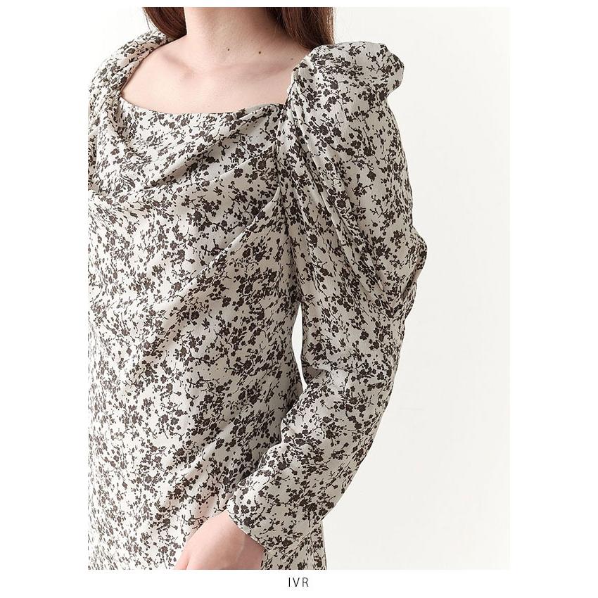 SALE スナイデル SNIDEL 23秋冬 ドレープタイトレーヨンプリントワンピース ドレス ロング丈 長袖 swfo234116 5cm スナイデル SNIDEL ドレープタイトレーヨンプリントワンピース swfo234116