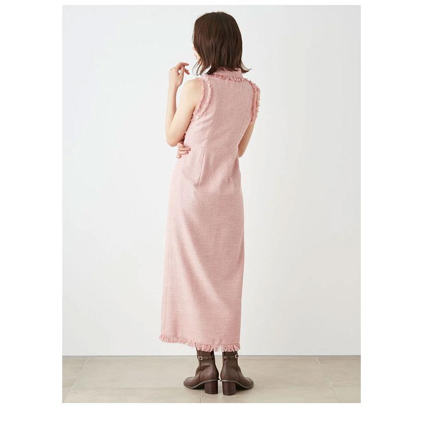 SNIDEL ノースリーブロングワンピース ピンク SNIDEL 「SNIDEL」 ノースリーブワンピース 00 ピンクベージュ