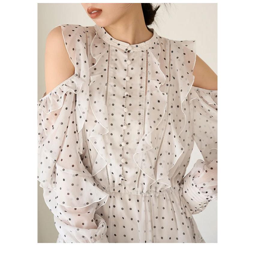 SALE10%OFF】 【即納】 スナイデル SNIDEL ワンピース 24秋冬 フリル  