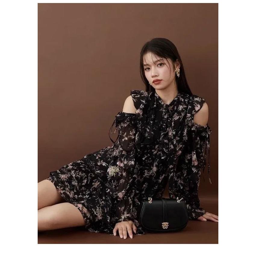 SNIDEL SALE50%OFF スナイデル ワンピース 24秋冬 プリント SNIDEL SALE50%OFF スナイデル ワンピース 24秋冬 プリント
