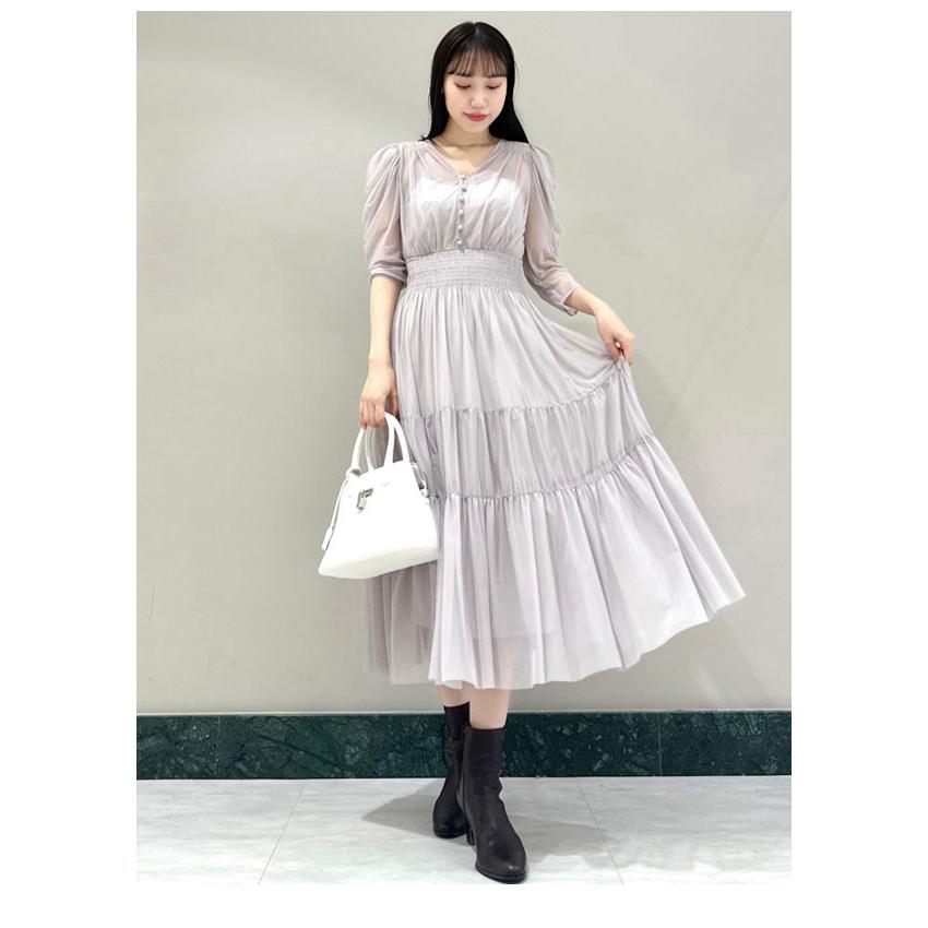 SNIDEL 新作10%OFF スナイデル ワンピース 25春夏 Vネック SNIDEL 新作10%OFF スナイデル ワンピース 25春夏 Vネック