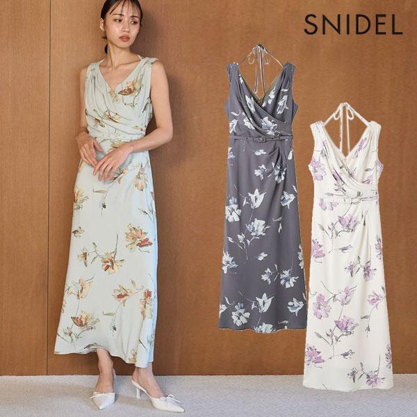 SNIDEL（スナイデル） SALE30%OFF ワンピース 25春夏 ペイントフラワー