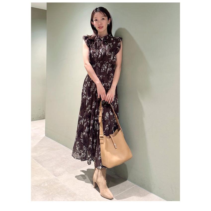 SNIDEL スナイデル　プリントプリーツシャーリングワンピース SNIDEL（スナイデル） SALE30%OFF ワンピース 25秋冬 プリントプリーツ