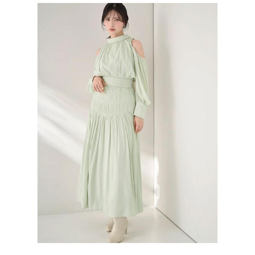 12月25日まで限定値下【snidel】コールドショルダーボウタイワンピース SNIDEL（スナイデル） ワンピース コールドショルダーボウタイ