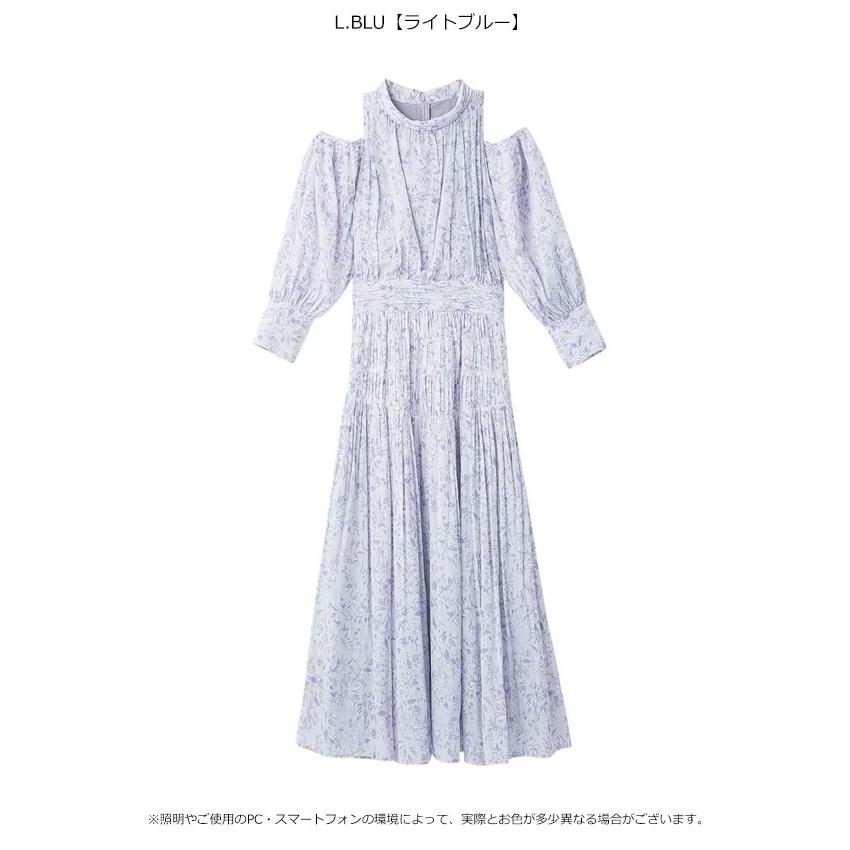 SNIDELコールドショルダーワンピース ライトグレー　新品　タグ付き SNIDEL（スナイデル） 新作10%OFF ワンピース 25秋冬 コールド