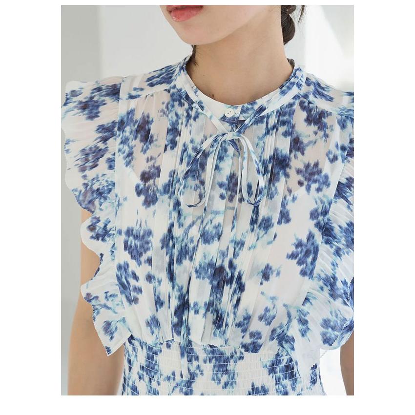 スナイデル SNIDEL ワンピース 26春夏 Sustainableフリルワンピース 長袖 ロング丈 ノースリーブ プリント swfo261069 | SNIDEL | 15