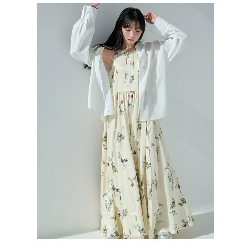 SNIDEL キャミワンピース 花柄 ホワイト SNIDEL（スナイデル） 新作10%OFF ワンピース 26春夏 ボタニカル
