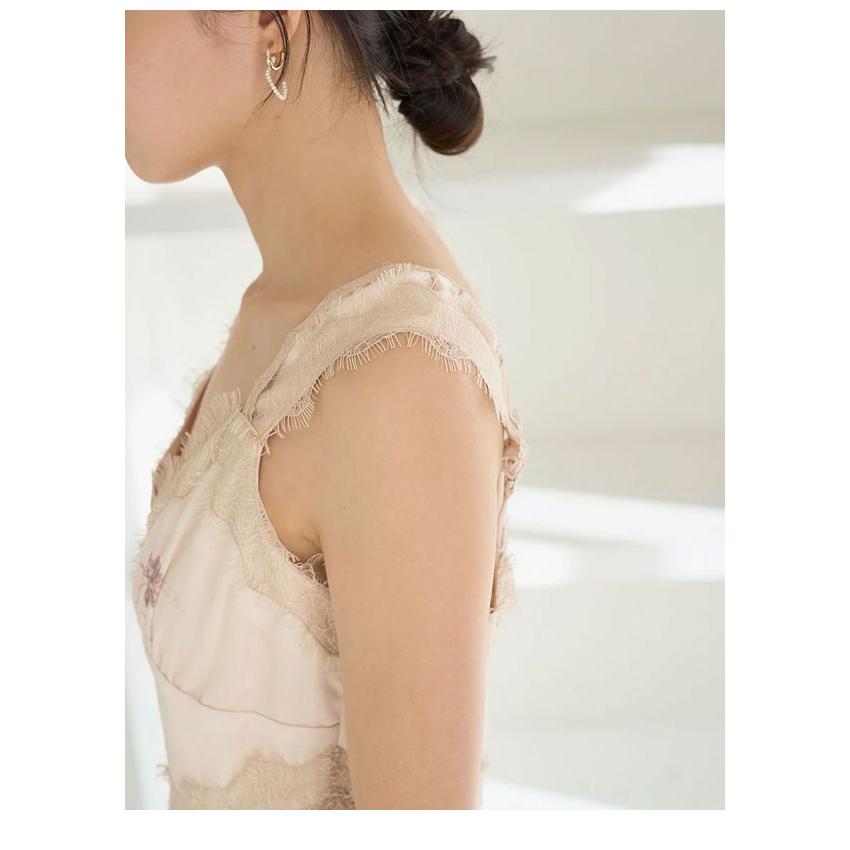 SNIDEL（スナイデル） ワンピース 26春夏 レーストリムプリントキャミ