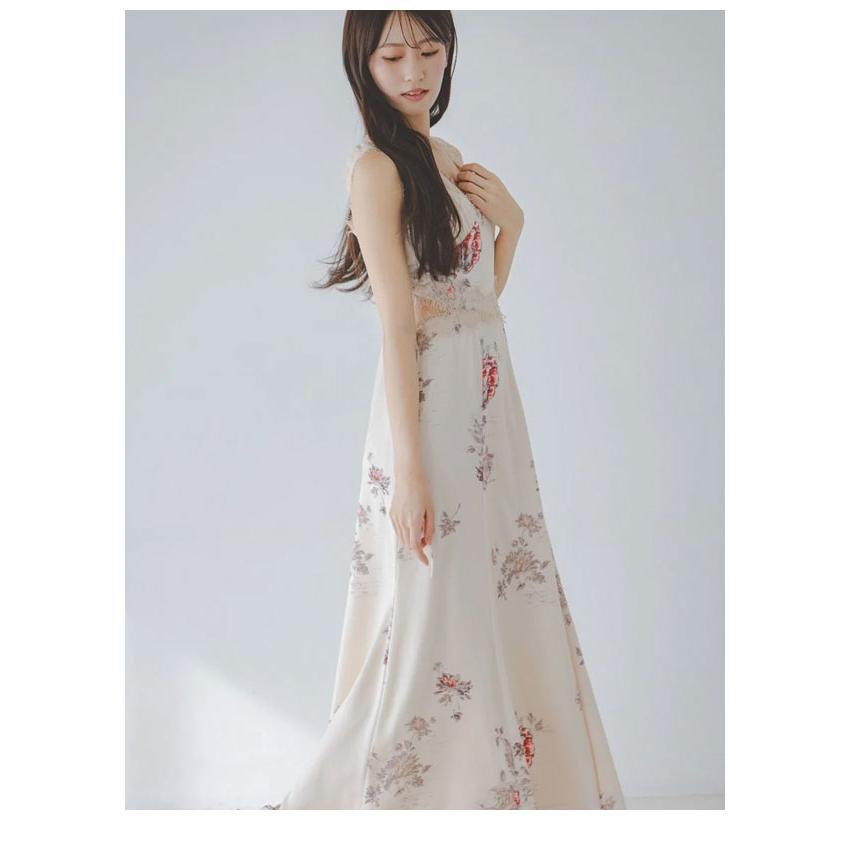 SNIDEL（スナイデル） ワンピース 26春夏 レーストリムプリントキャミ