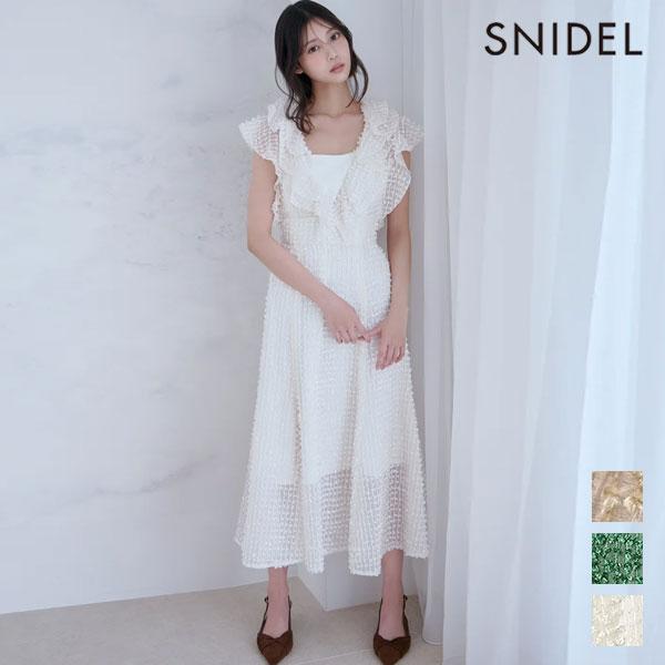 SNIDEL（スナイデル） 新作10%OFF ワンピース ファブリックフリル
