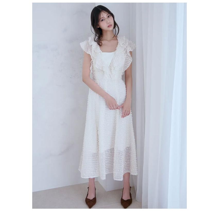 SNIDEL（スナイデル） 新作10%OFF ワンピース ファブリックフリル