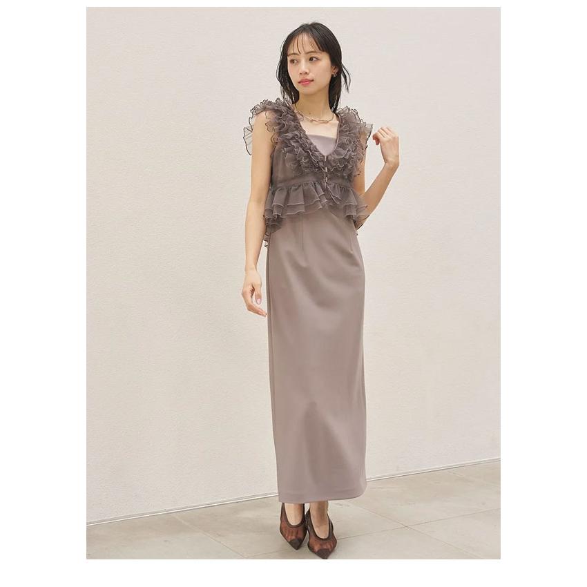 スナイデル 23AW チュールキャミソール ノースリーブワンピース スナイデル 23AW チュールキャミソール ノースリーブワンピース 【公式