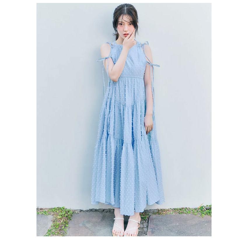SNIDEL（スナイデル） ワンピース 26春夏 ドビードットティアード