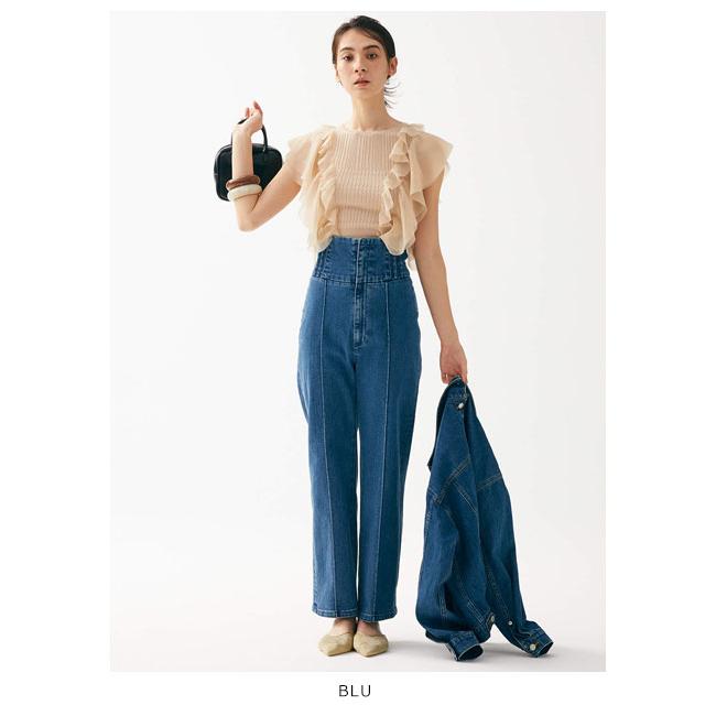 スナイデル Snidel 春夏 レースアップデニム レディース ボトムス パンツ デニム ジーパン ジーンズ フルレングス ハイウエスト テーパードパンツ Swfp1131 バッグ ワンピースのダブルハート 通販 Yahoo ショッピング