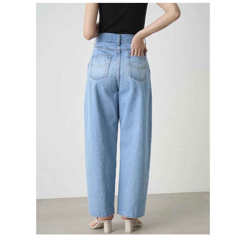 即納】 SALE スナイデル SNIDEL ボトムス 24春夏 タックワイドデニム 