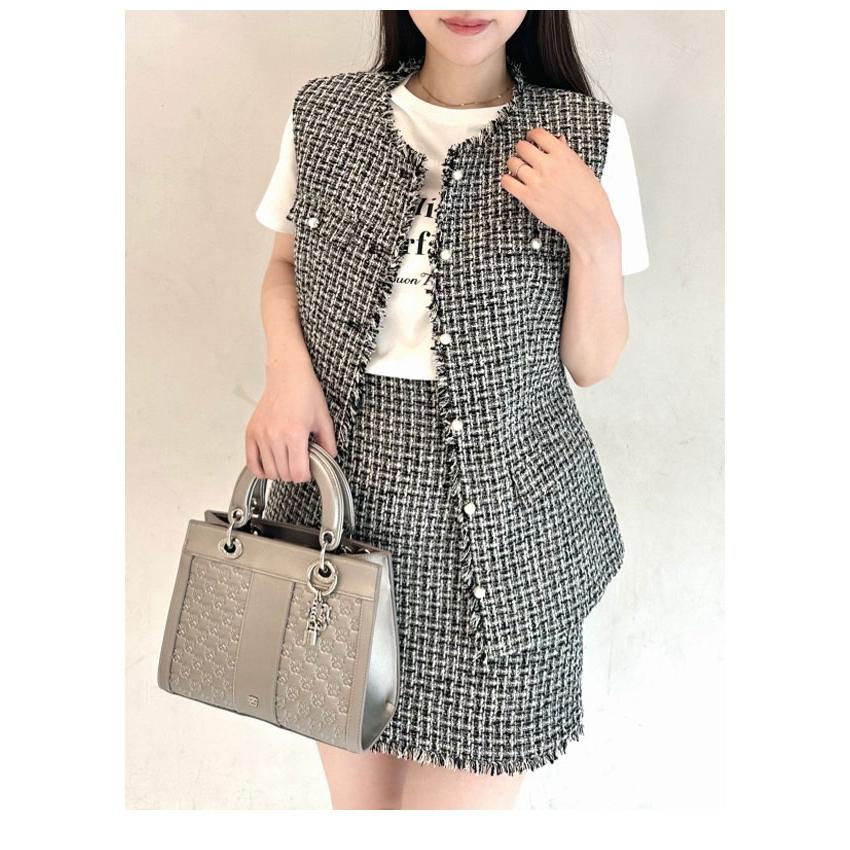 SALE スナイデル SNIDEL ボトムス 24春夏 サマーツイードスカショー  