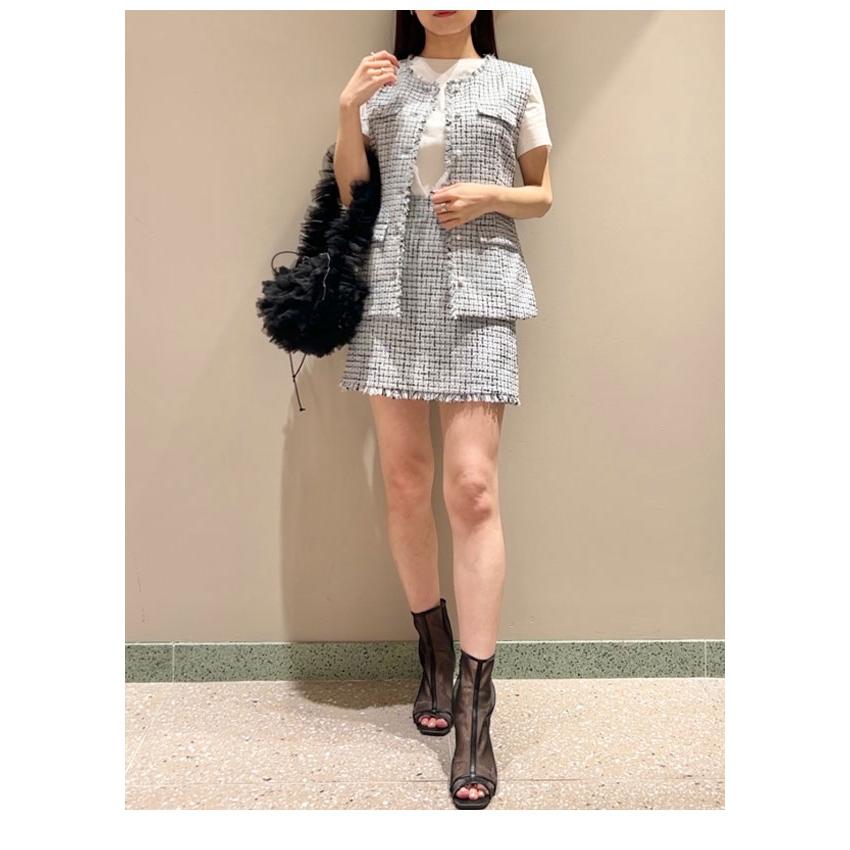 SALE スナイデル SNIDEL ボトムス 24春夏 サマーツイードスカショー  