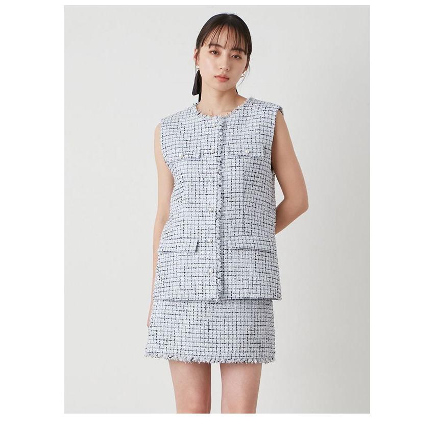 SALE スナイデル SNIDEL ボトムス 24春夏 サマーツイードスカショー  