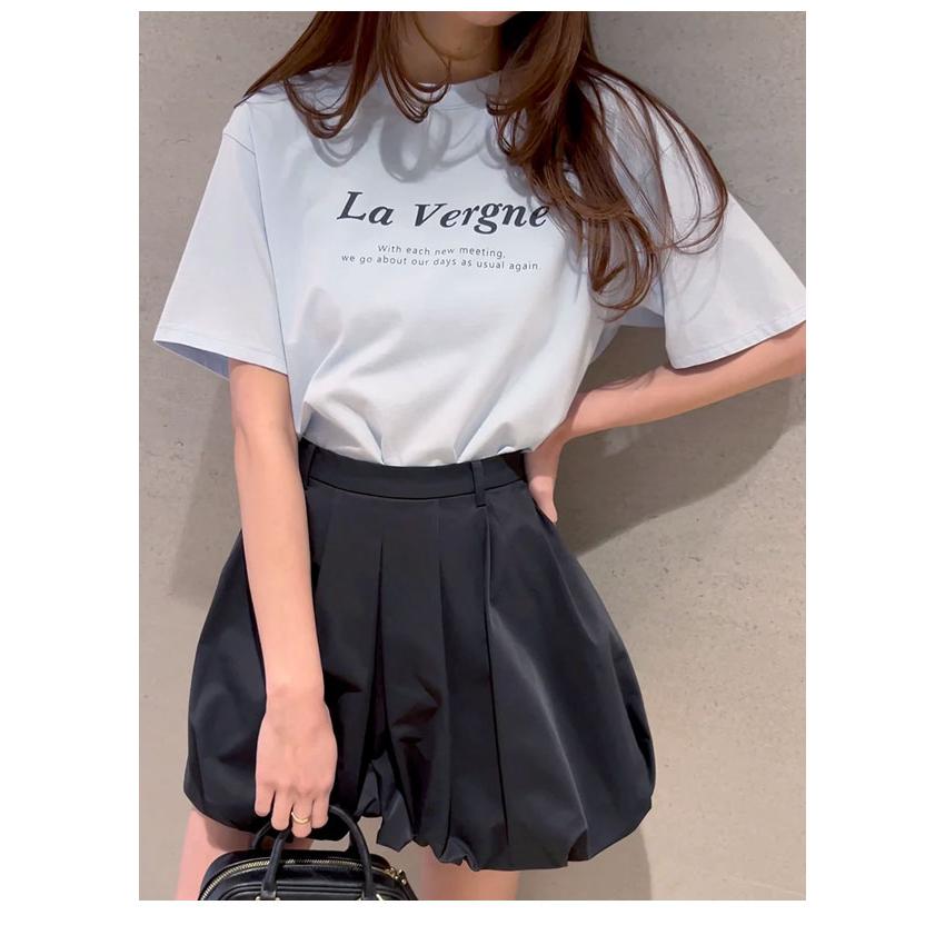 SNIDEL ブラック バルーンミニスコート SNIDEL 新作10%OFF スナイデル ボトムス 25春夏 バルーンミニ