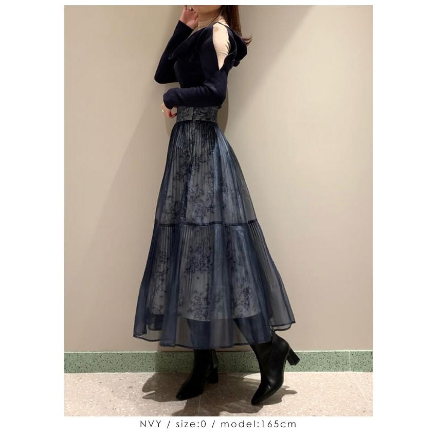 即納】 SALE スナイデル SNIDEL プリーツシフォンレイヤードプリント  