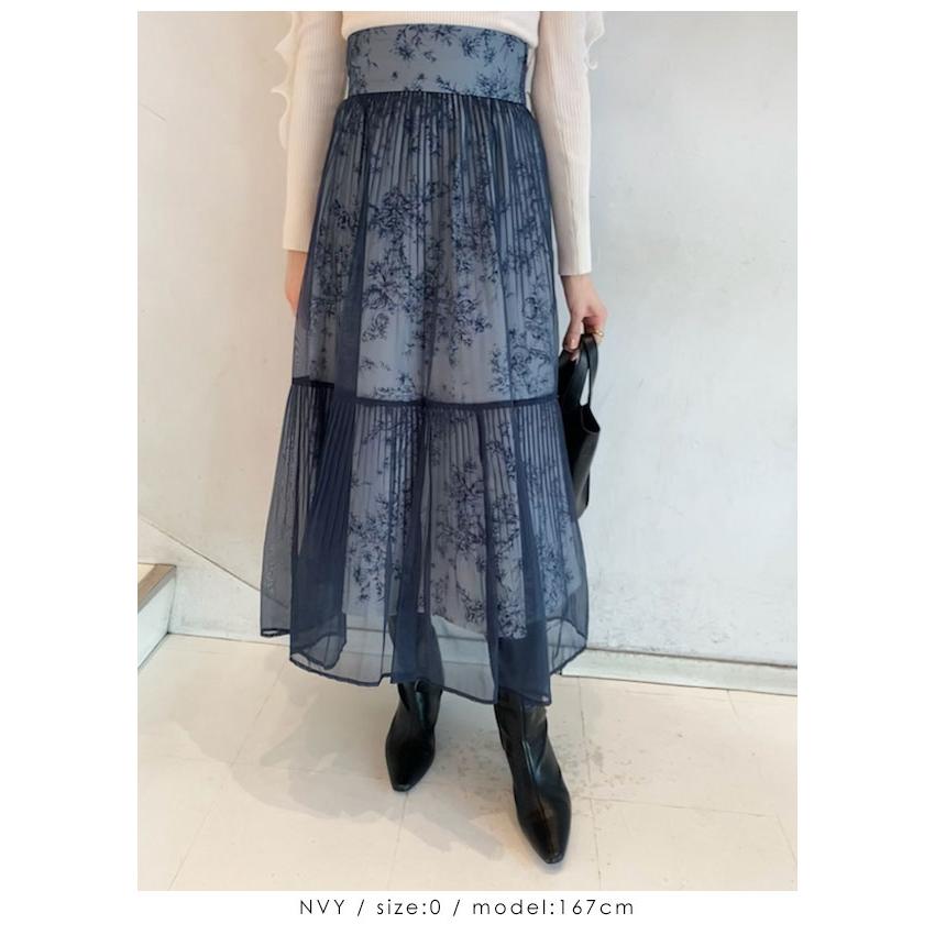 即納】 SALE スナイデル SNIDEL プリーツシフォンレイヤードプリント 
