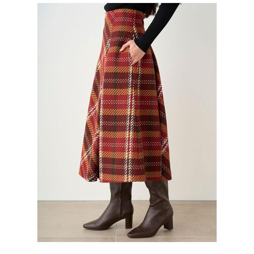 SNIDEL SALE10%OFF スナイデル ボトムス 24秋冬 ロービングチェック