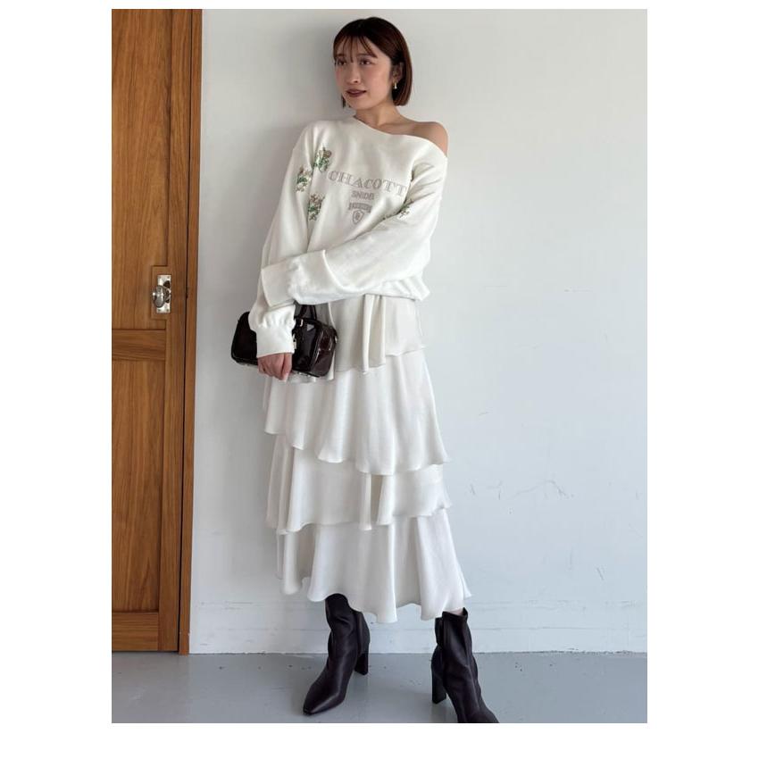 SNIDEL（スナイデル） SALE30%OFF スカート 25秋冬 サテンナロー